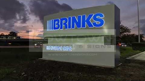 Monument Sign professional install video - Made with aluminate, push through acrylic.