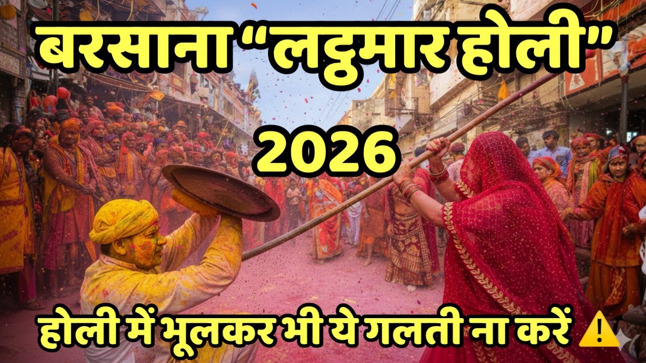 बरसाना “लट्ठमार होली” 2026 | सम्पूर्ण यात्रा | lathmar holi barsana | Braj holi festival 2026