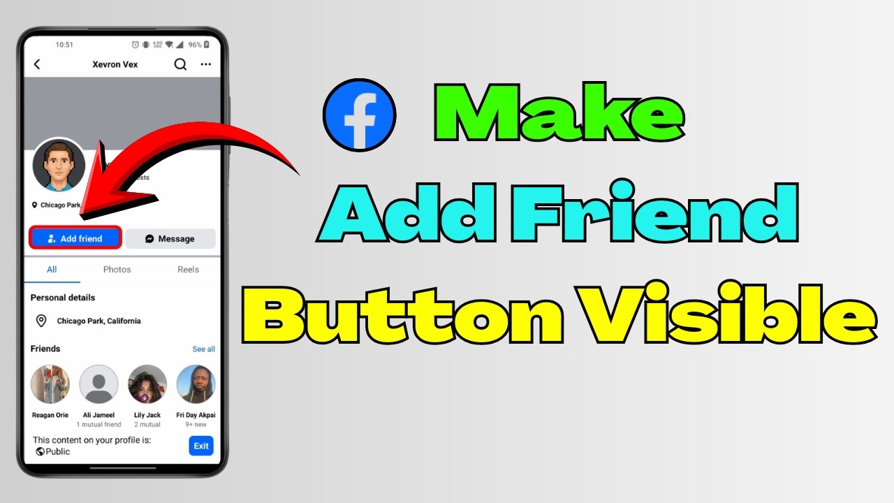 How To Make Add Friend Button Visible On Facebook Profile 👥 (Step-by ...