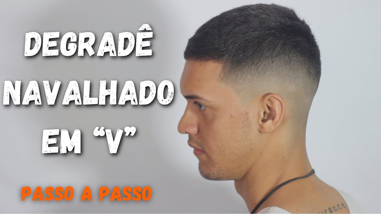 tutorial corte DEGRADÊ EM V marcado😱 