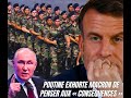 Troupes françaises en Ukraine : Poutine exhorte Macron de penser aux « conséquences »