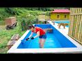 TIMELAPSE | Building Swimming Pool With Bricks | Cement Work In Progress - Nhất Building