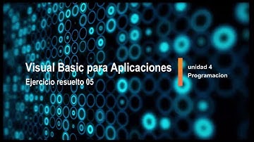 ejercicio 05 resuelto con estructuras secuenciales  en VBA