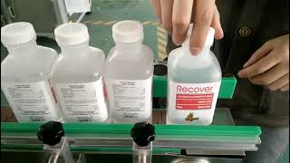 square bottle 3 /4 sides wrap around Sticker labeling machine solution