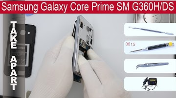 How to disassemble 📱 Samsung Galaxy Core Prime SM-G360H, Take Apart, Tutorial