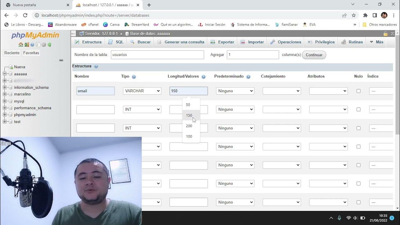 Crear base de datos y tablas en Xampp (para principiantes) - YouTube