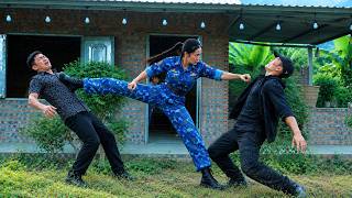 Female veteran Henly single-handedly confronts two dangerous thugs to protect her younger brother.