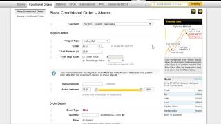 CommSec - How To Place Conditional Orders / Trailing Sells / Stop Losses