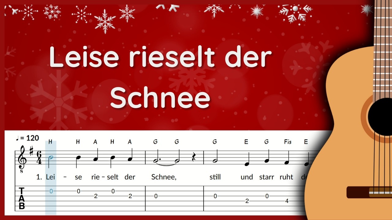 Anfänger Leise Rieselt Der Schnee Gitarre
