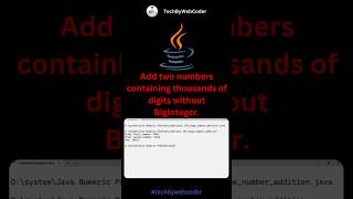 Day 41: Huge Number Addition Number in Java