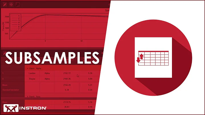 Subsamples in Bluehill® Universal