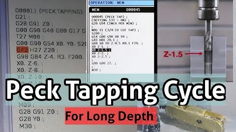 Simple Peck Tapping Using a G84 Tapping Cycle || Long Length Tapping || G84 || VMC || HMC
