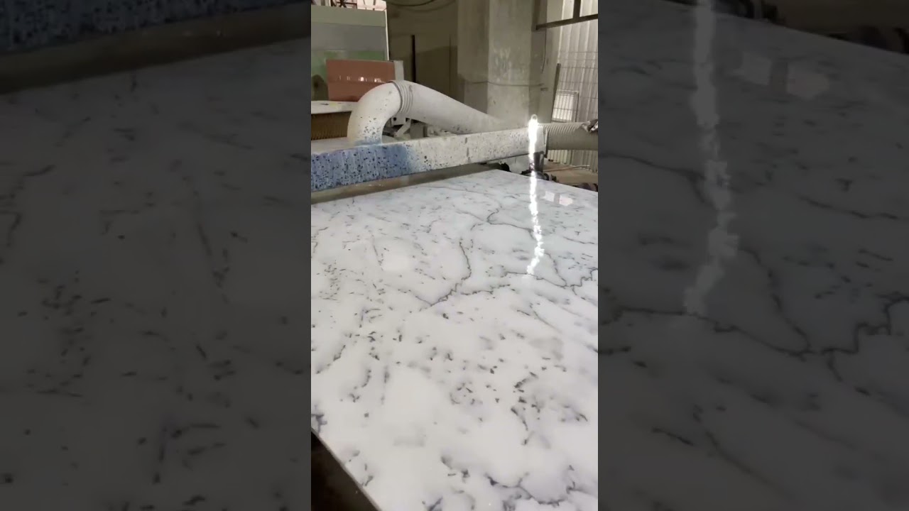 Polishing for High quality Arabescato white marble slabs  2023 06 01