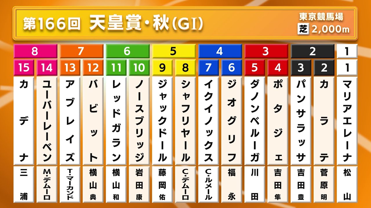 秋の中距離ナンバー1決定戦『天皇賞・秋』をガチ予想！キャプテン渡辺