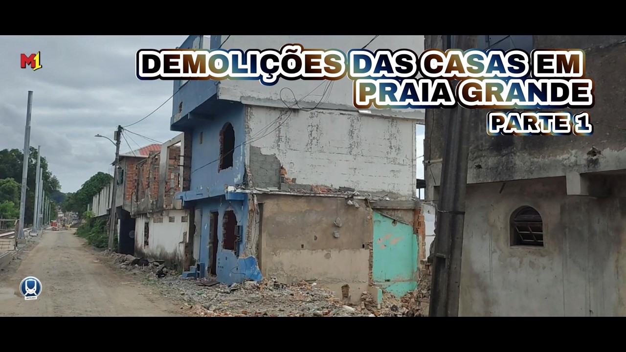 FUII CONFERIR AS DEMOLIÇÕES DAS CASAS E COMÉRCIO NA ORLA DE PRAIA GRANDE,veja
