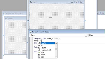 3 | الانتقال بين النوافذ و الاضهار والاخفاء و الطباعة على النافذة  | Visual Basic 6.0 Tutorial