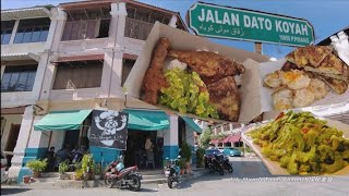 炸鱼卤肉鸡蛋炒苦瓜饭槟城复古咖啡店马来人经济杂菜饭美食午餐 Penang Food Simple Cafe Nasi Melayu