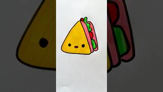 Sandwich Drawing for Kids #shorts #youtubekids #kidslearning #viralshorts #art #viralvideo #kids