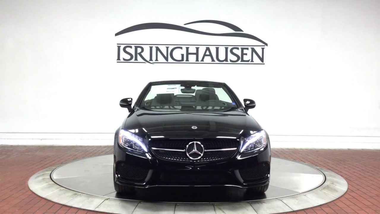 18 Mercedes Benz C Class C 300 4matic Cabriolet Night Edition In Black Youtube