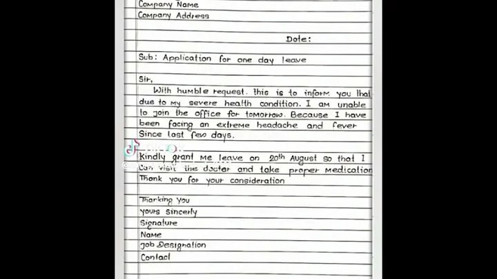 Leave Application For Office || #application #learningenglish  #egnlish #englishlanguage #viral