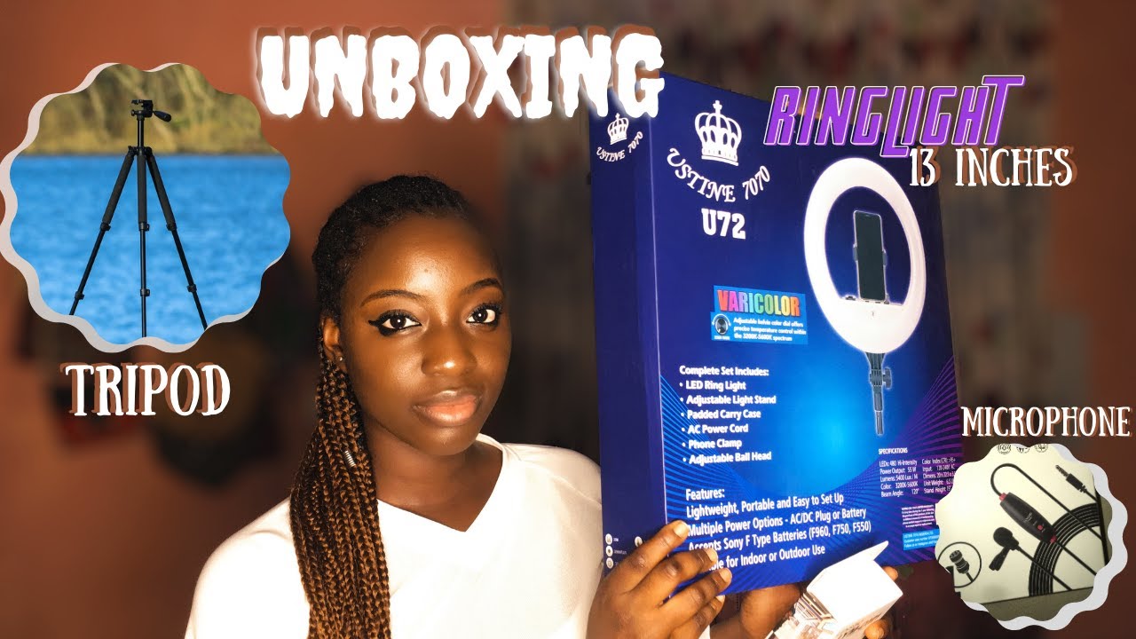 Unboxing 13 Inches Ring Light, Tripod And Microphone | Setup \U0026 Review| Childhood Room Tour