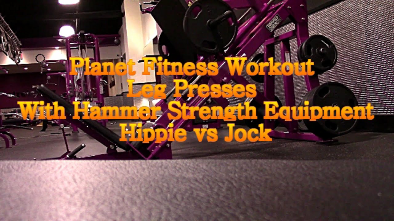 Fitness Workout Leg Presses With Hammer Strength Equipment