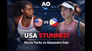 Usa Stunned Alexandra Ealas Epic Australian Open First Match Vs American Star Alycia Parks
