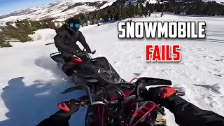 CRAZY SNOWMOBILE FAILS #4 | Instant regret | Snowmobile Wins/Fails 2024