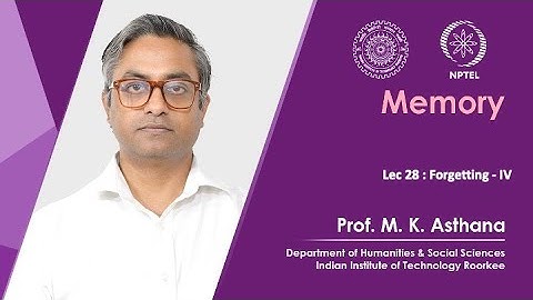 Lecture 28: Forgetting - IV