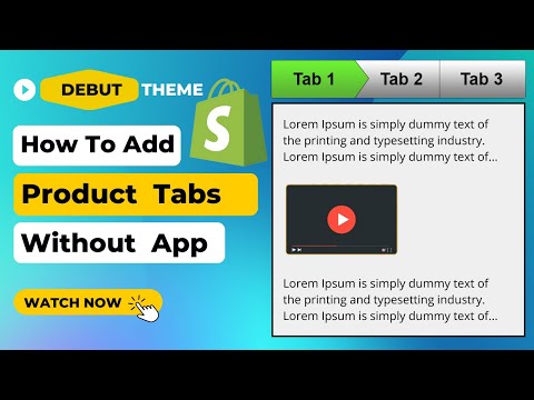 How do I Add Product Page Tabs to Shopify? Debut Theme Without App | Fully Responsive