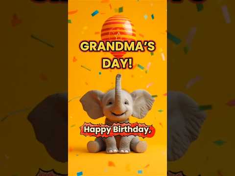 Elephant Birthday For Grandma Happy Birthday 