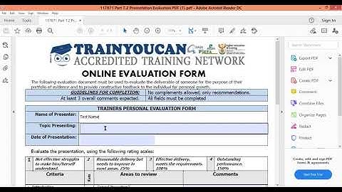 Train the Trainer evaluation documents download from Dropbox