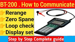 How To Use Yokogawa Bt-200 . Brain Terminal 200 . How To Calibrate Pressure Transmitter Step By Step