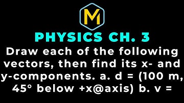 3.9 Mastering Physics Solution-"Draw each of the following vectors, then find its x- and y-component