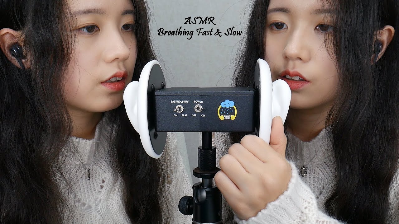 ASMR Breathing Sounds Fast & Slow | Twin, 3Dio (No Talking)