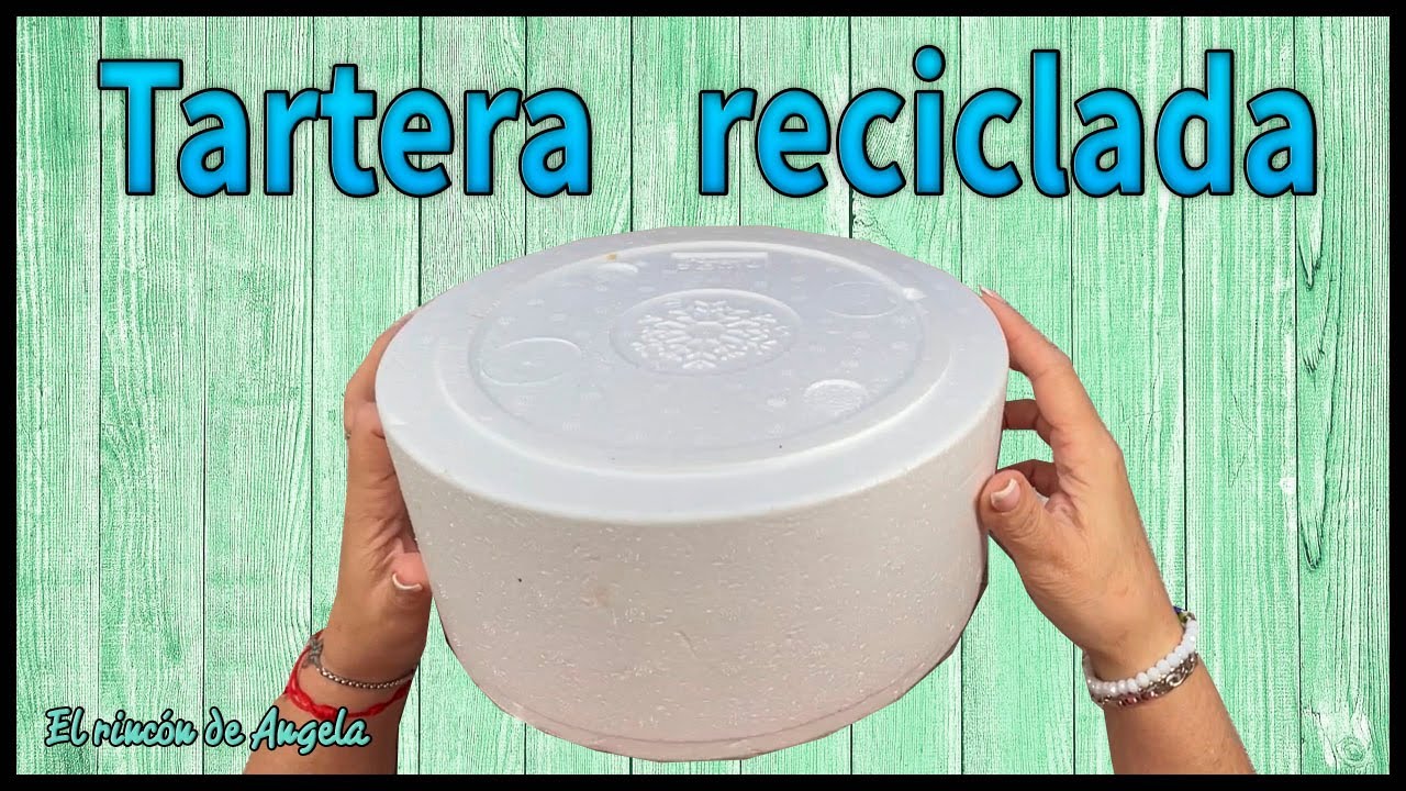 Tartera de porex reciclada con decoupage  y cascara de huevo♻️ DIY manualidades