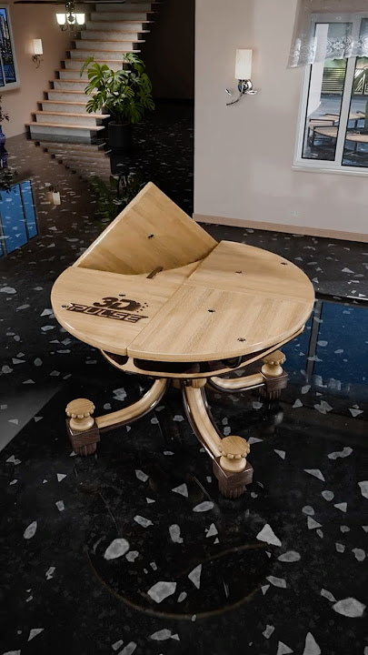 Table Transforms From Round to Square | Smart Convertible Furniture Design