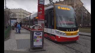 Czech Republic, Prague, ride with tram 16 from Náměstí Míru to Hlušičkova