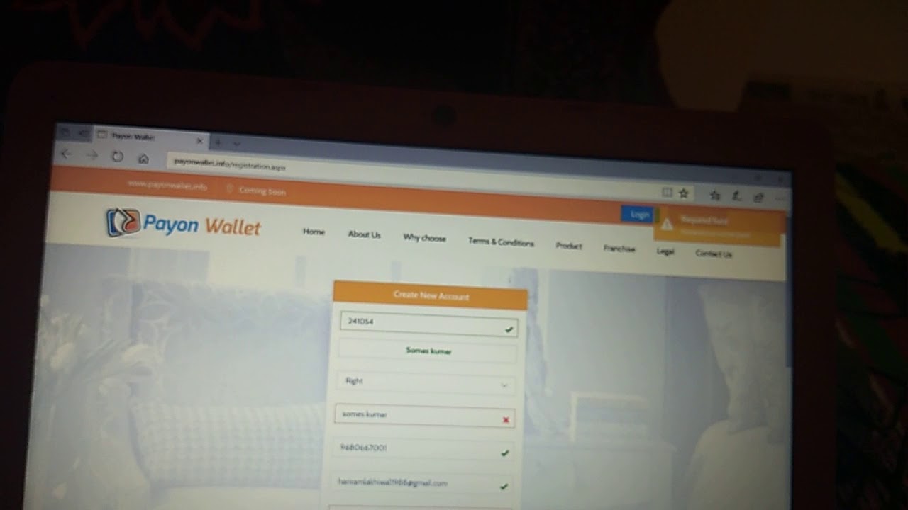 Payon wallet new registration kaise kare more contact number 900 135 23 39