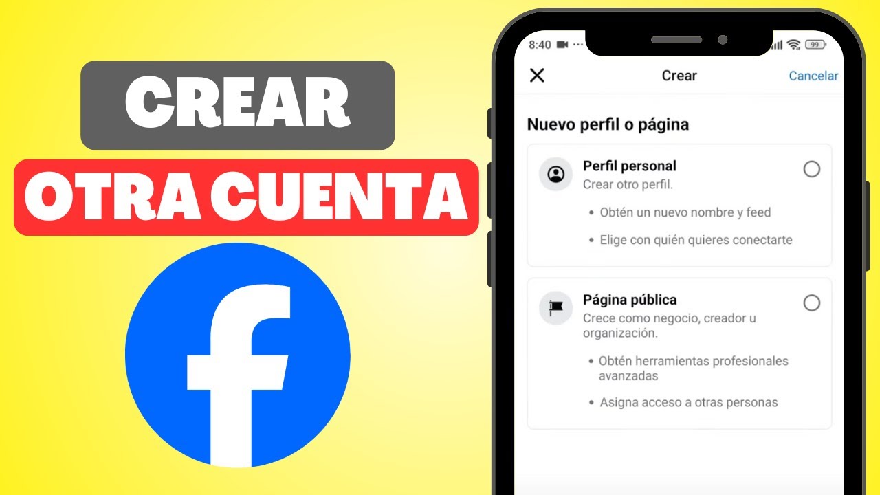 Cómo Crear OTRA CUENTA de FACEBOOK en el Mismo Celular (Paso a Paso ...