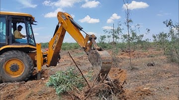 JCB 3DX super construct foundation for house construction