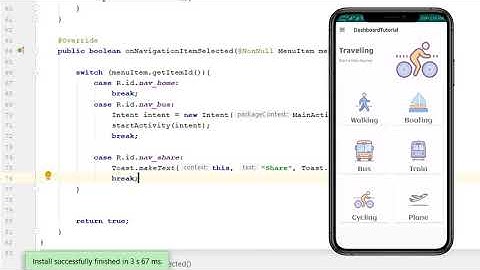 Android Navigation Drawer Menu Material Design | Android studio tutorial | Part 3