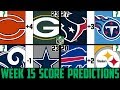 NFL Week 15 Score Predictions 2019 (NFL WEEK 15 PICKS ...