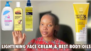 BEST LIGHTENING FACE CREAM! Best Body Oils To Soften The Skin