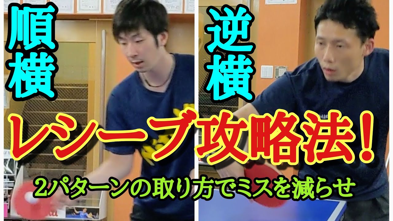 【卓球】２種類の横回転サーブを簡単にレシーブするコツ！