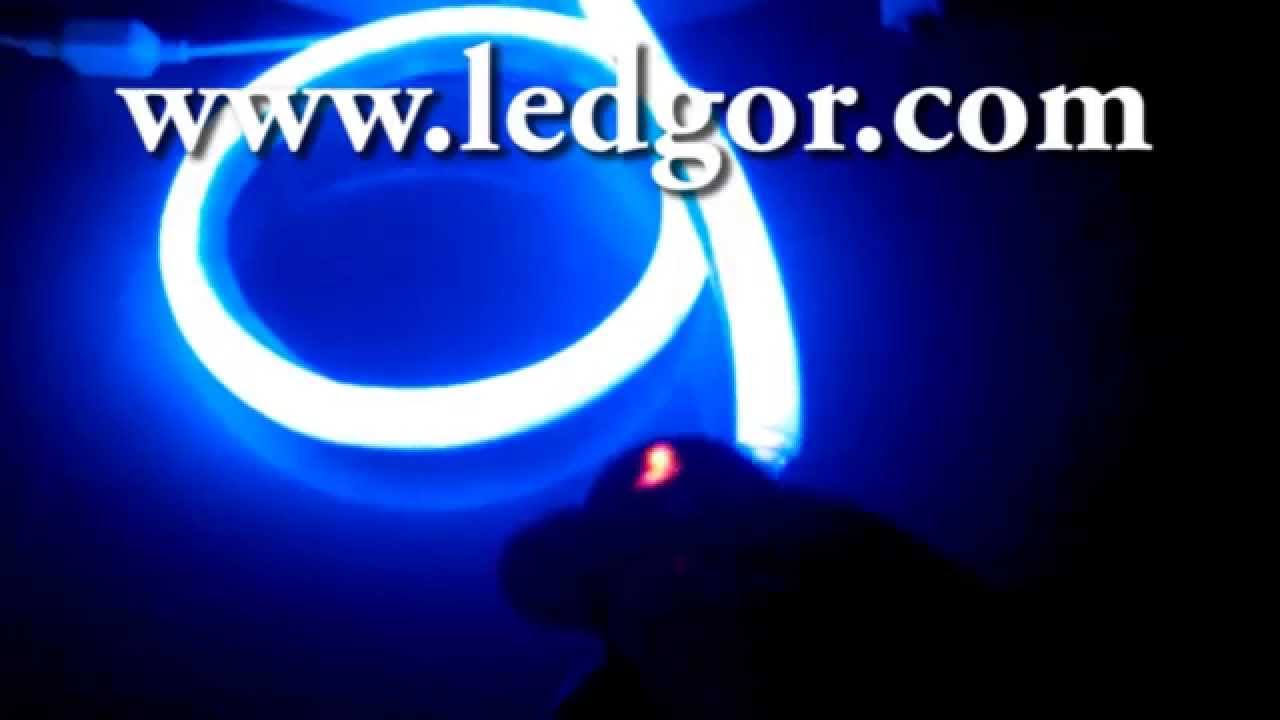 How to dim 230V 120V Neon LED Flex Blue color dimmable effect - YouTube