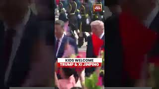 Trump & Xi Jinping Welcomed by Children in Beijing  #trump #xijinping #china #beijing
