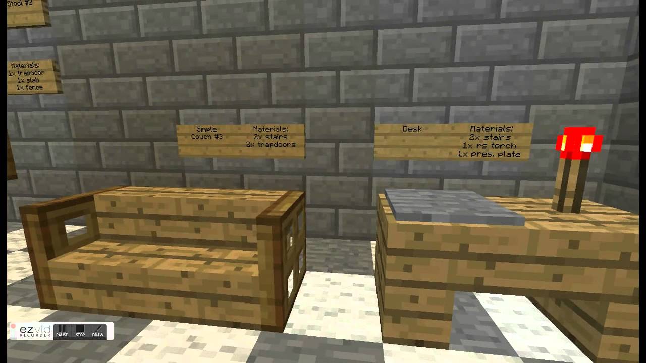 Minecraft Living Room Tutorial YouTube