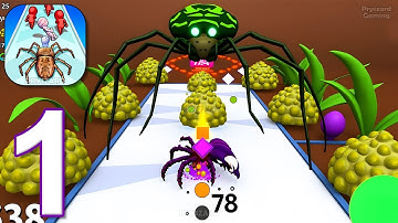 Spider Evolution 3D - Gameplay Walkthrough Part 1 - Spider Merge Battle Runner (iOS, Android)