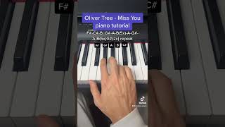 Oliver Tree - Miss You easy piano tutorial
